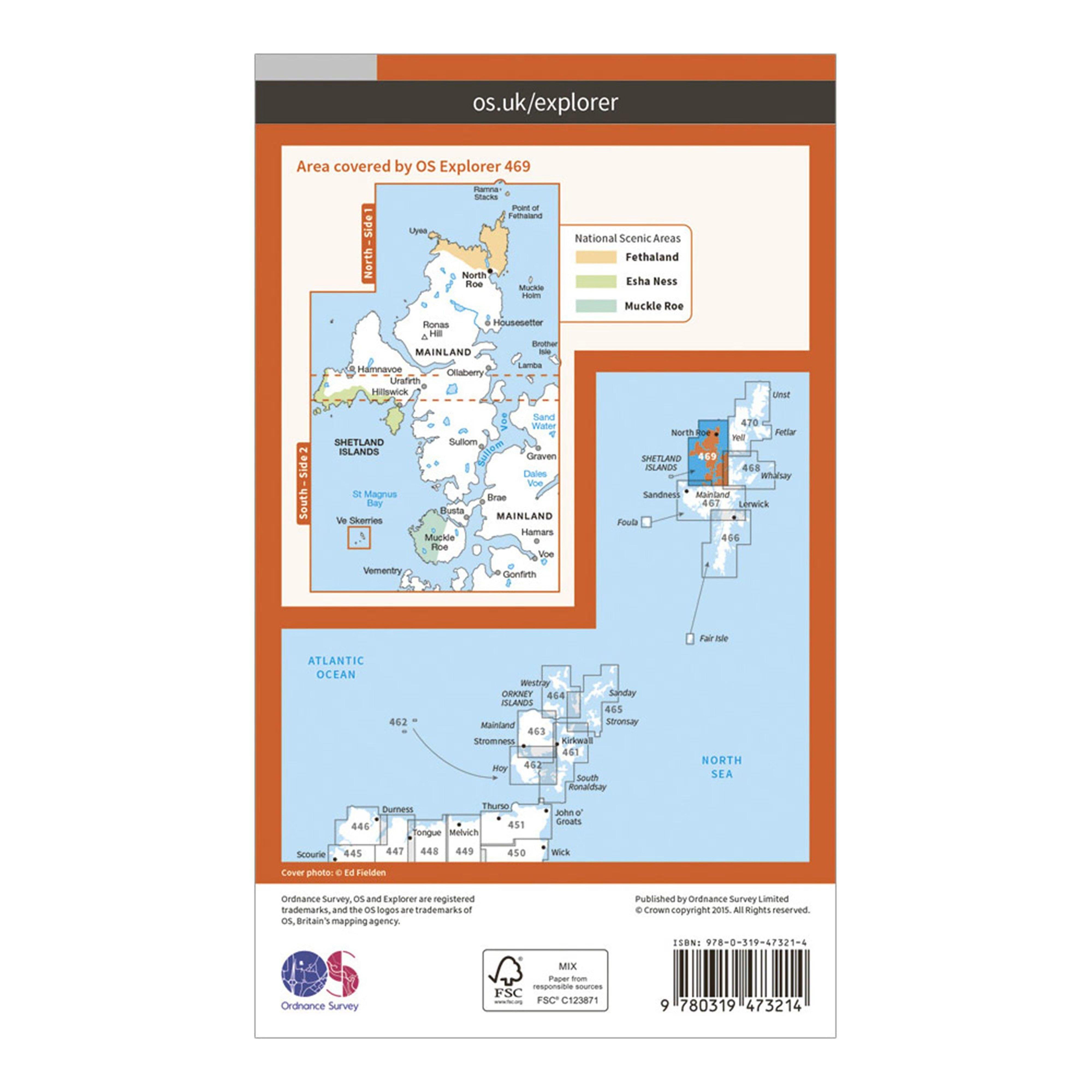 Explorer Active 469 Shetland - Mainland North West Map With Digital Version