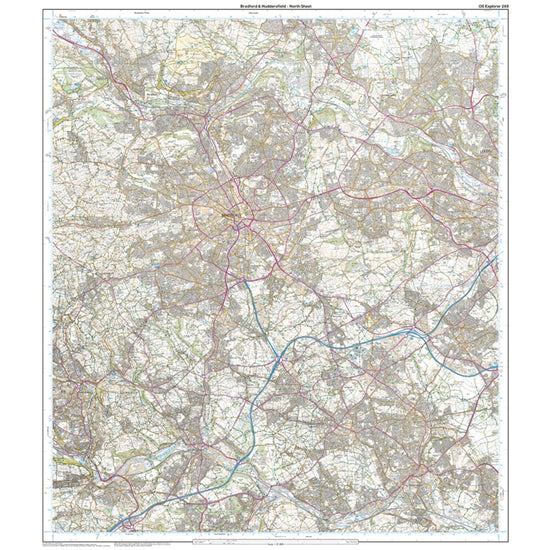 Explorer 288 Bradford & Huddersfield Map With Digital Version