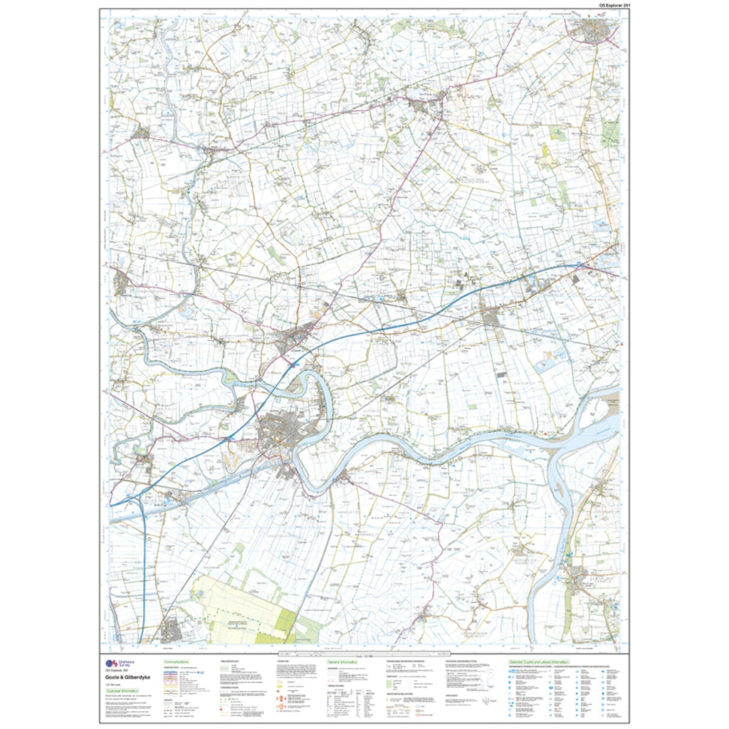 Explorer 291 Goole & Gilberdyke Map With Digital Version