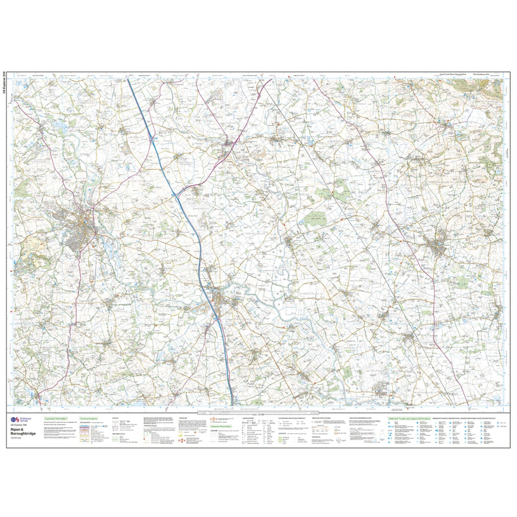 Explorer 299 Ripon  Boroughbridge Map With Digital Version