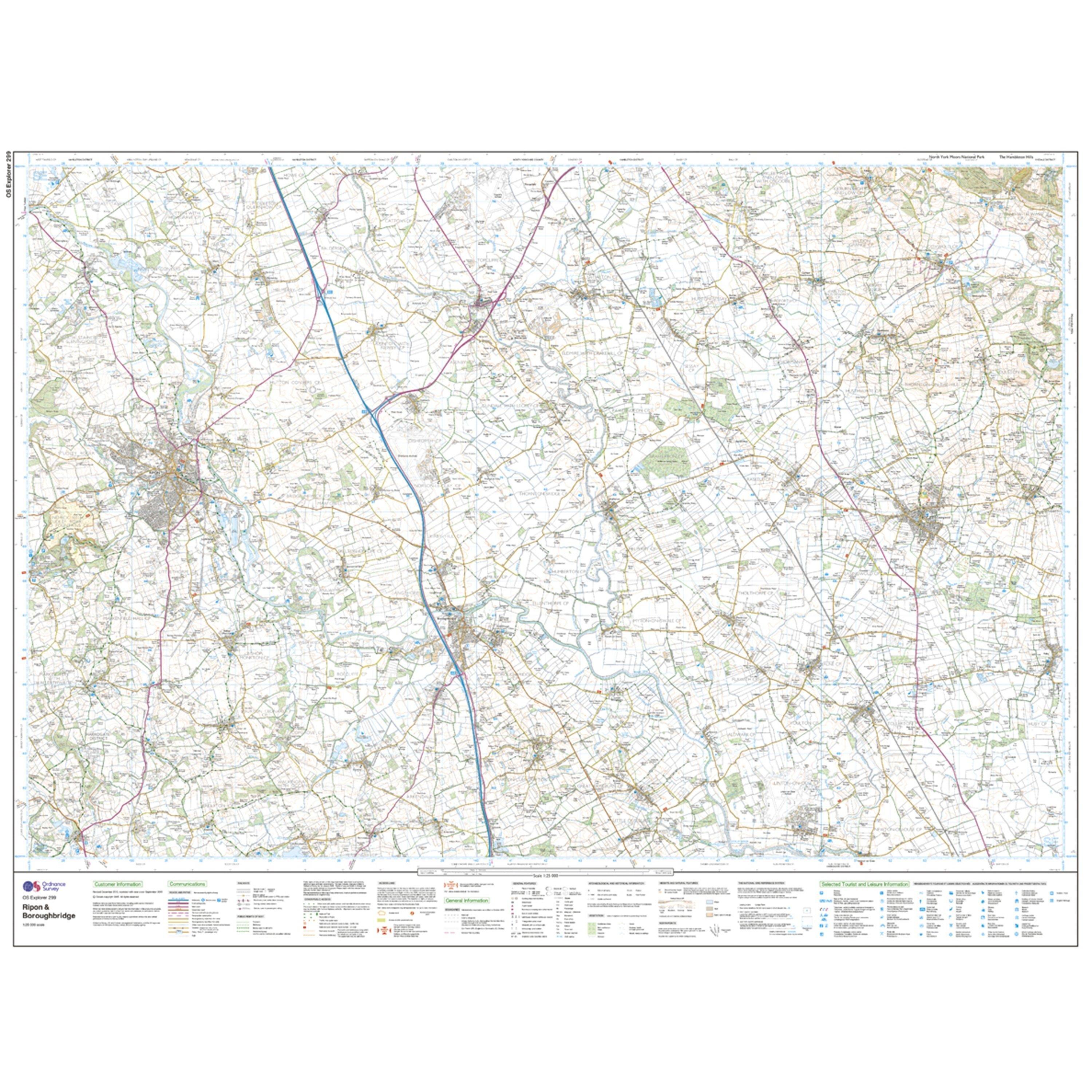 Explorer 299 Ripon  Boroughbridge Map With Digital Version