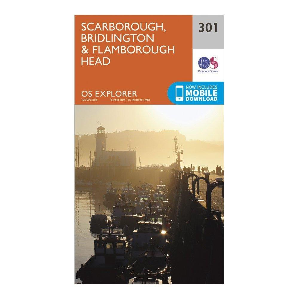 Explorer 301 Scarborough, Bridlington & Flamborough Head Map With Digital Version