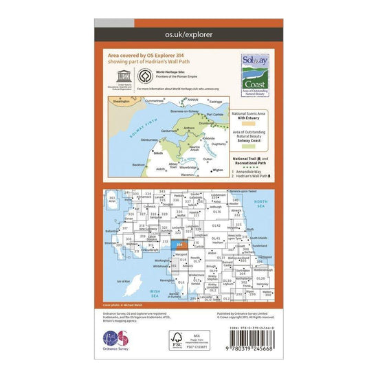 Explorer 314 Solway Firth Silloth Map With Digital Version