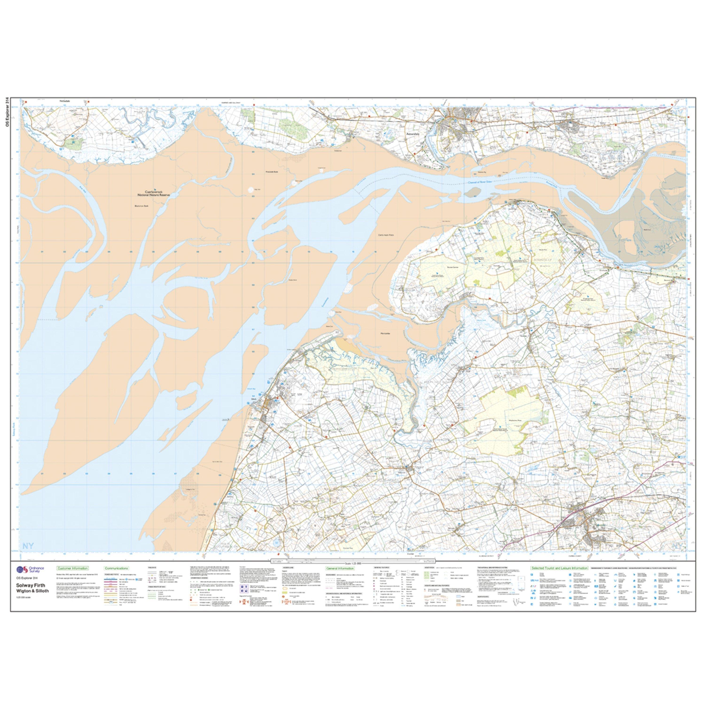 Explorer 314 Solway Firth Silloth Map With Digital Version