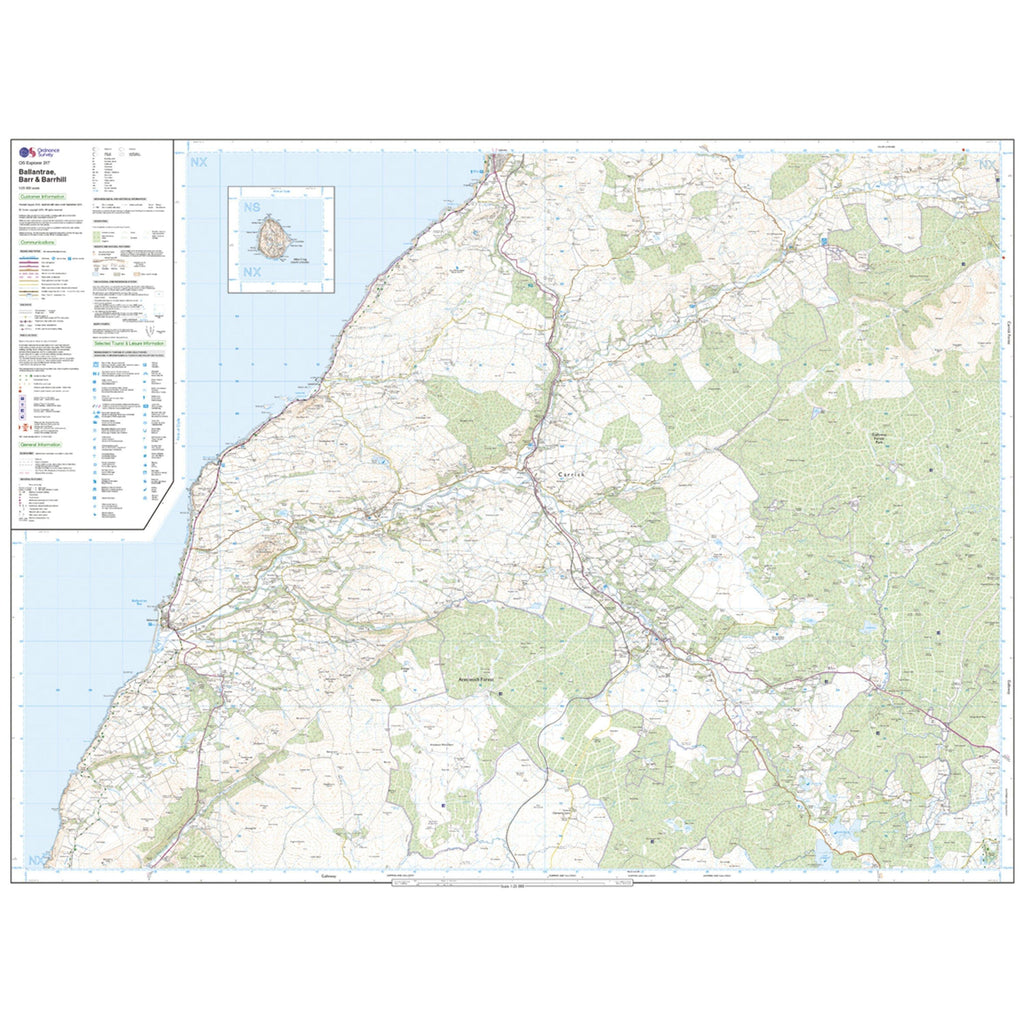Explorer 317 Ballantrae Barr  Barrhill Map With Digital Version