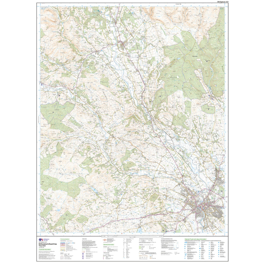 Explorer 321 Nithsdale  Dumfries Map With Digital Version