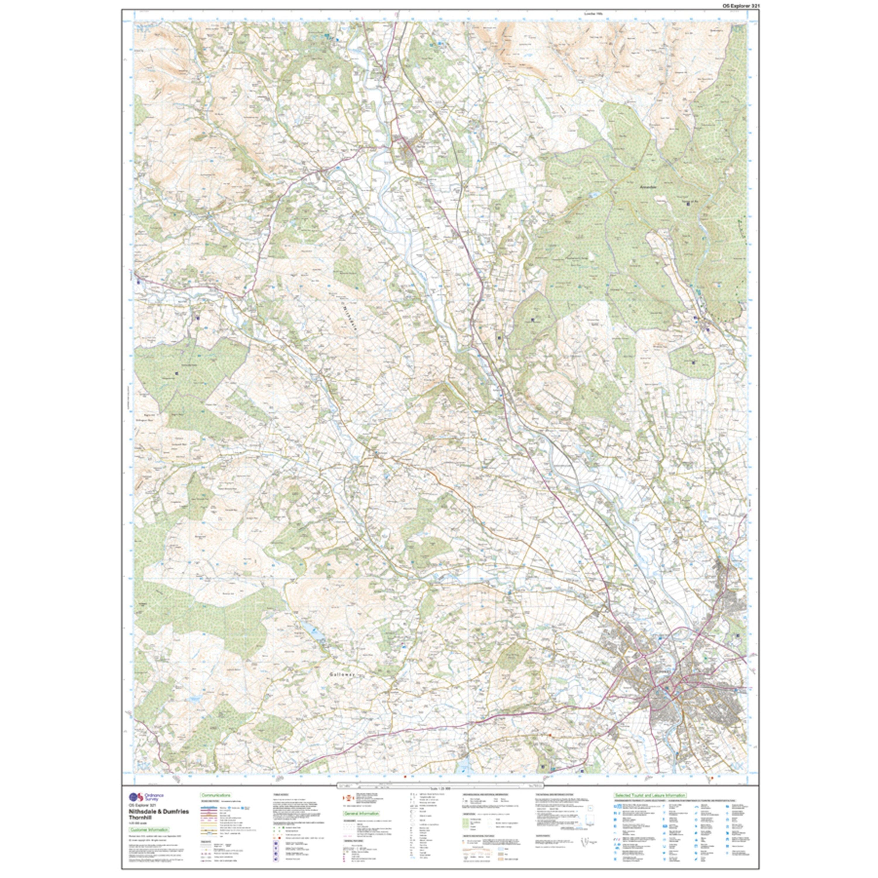 Explorer 321 Nithsdale  Dumfries Map With Digital Version