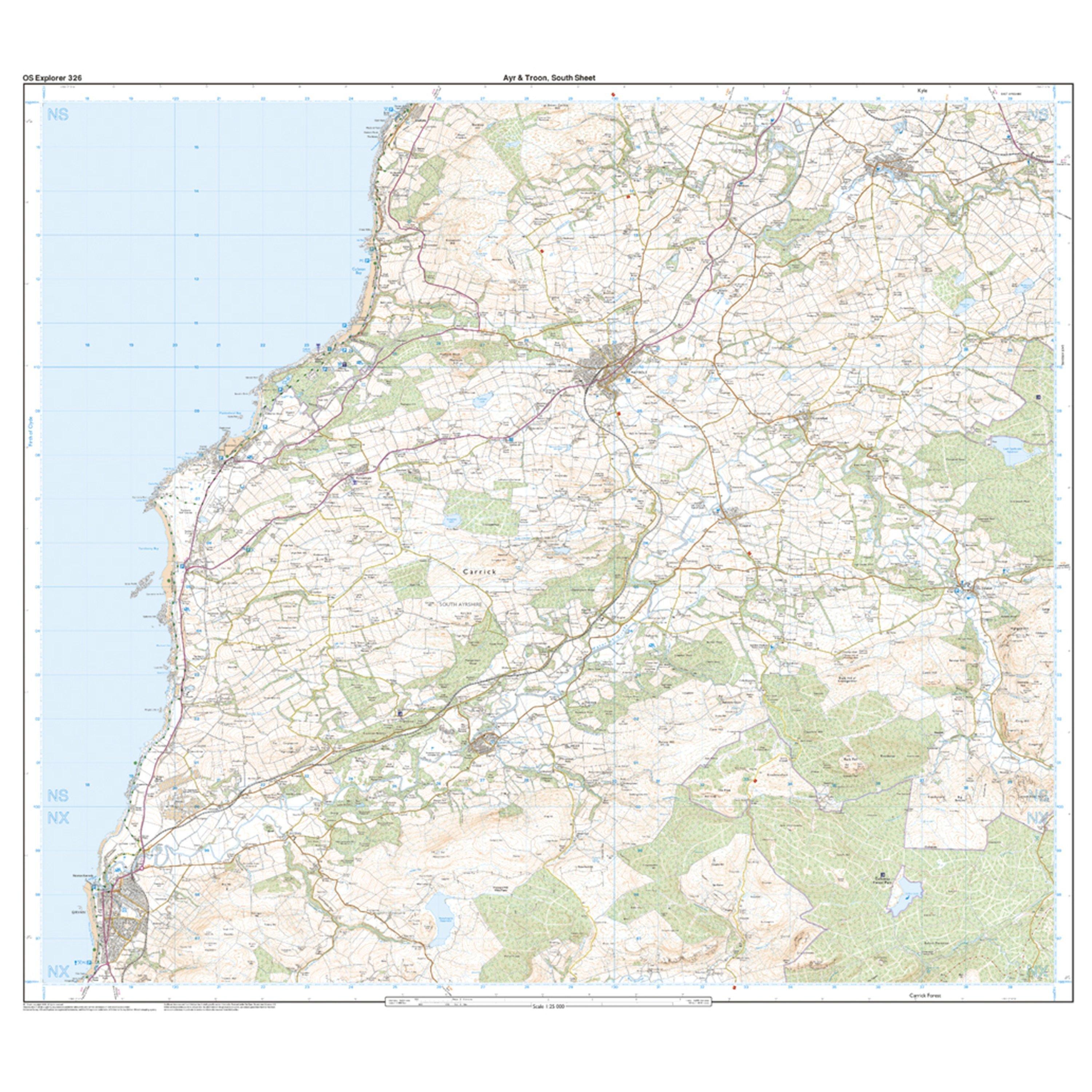 Explorer 326 Ayr & Troon Map With Digital Version