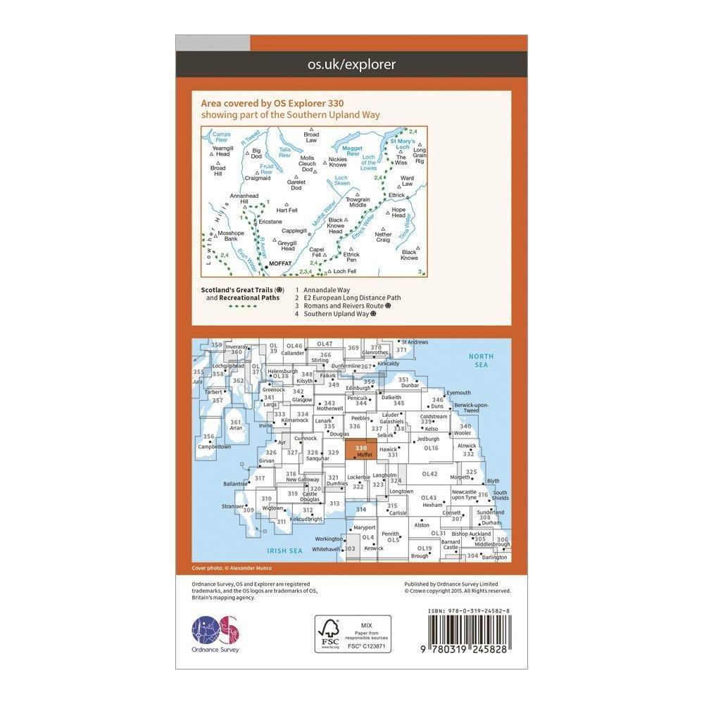 Explorer 330 Moffat  St Marys Loch Map With Digital Version