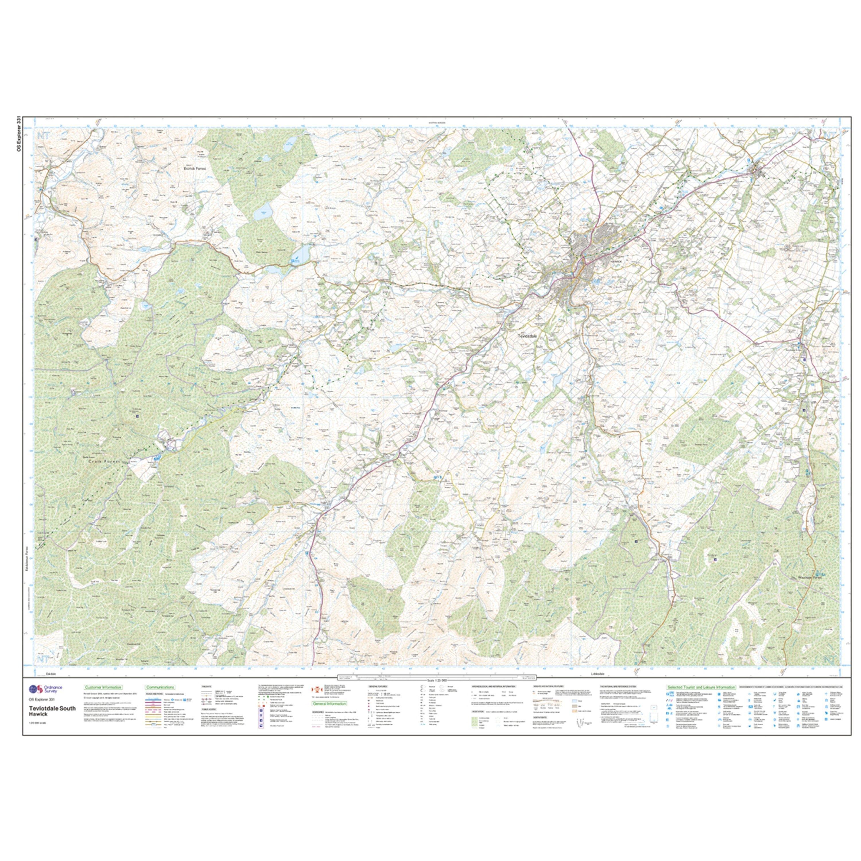 Explorer 331 Teviotdale South Map With Digital Version