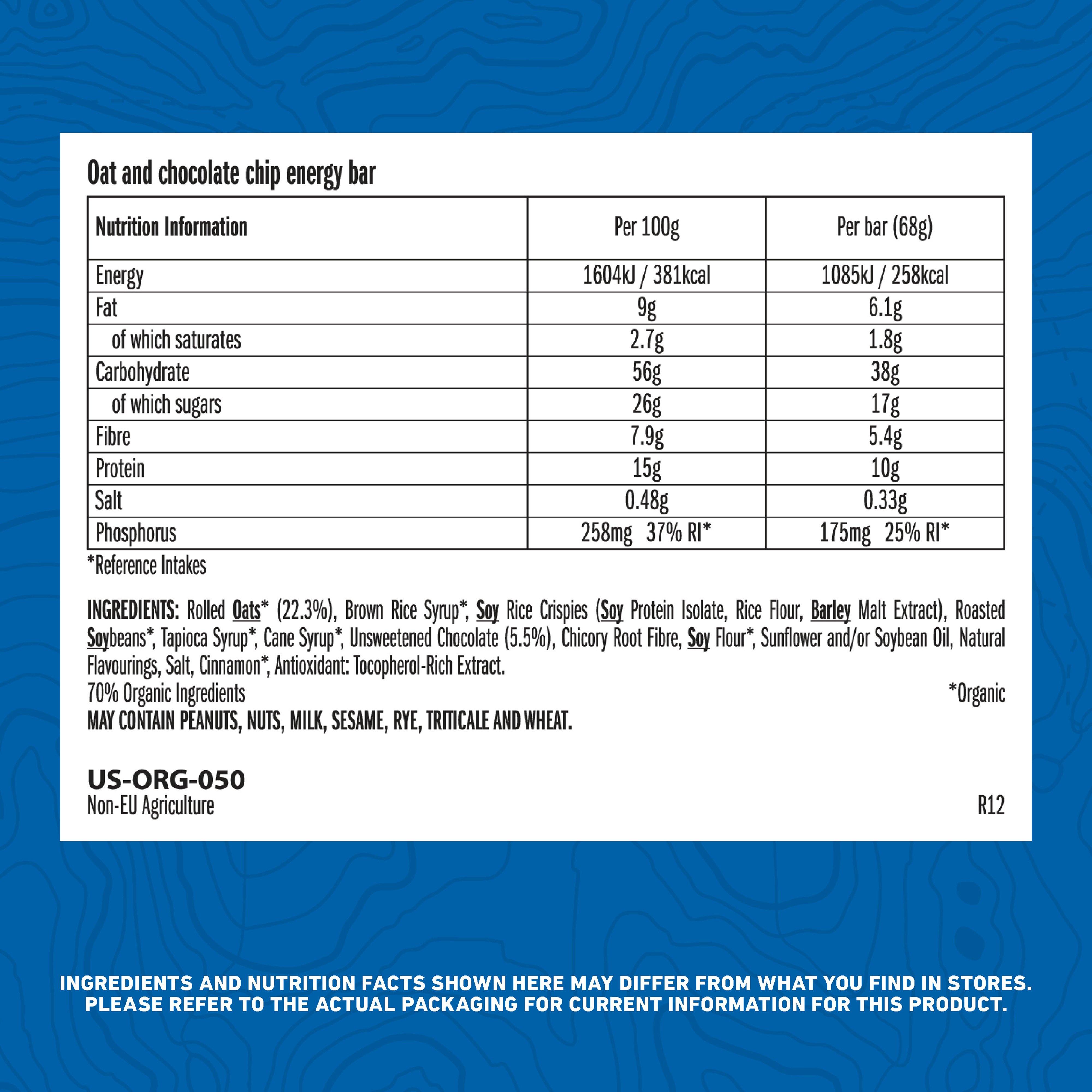 Chocolate Chip Energy Bar 68g