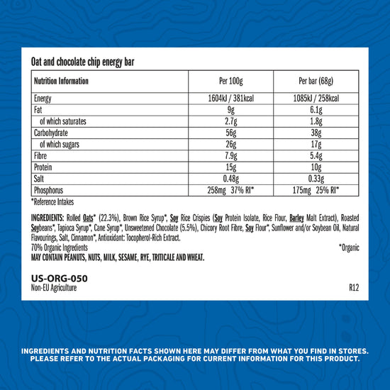 Chocolate Chip Energy Bar 68g