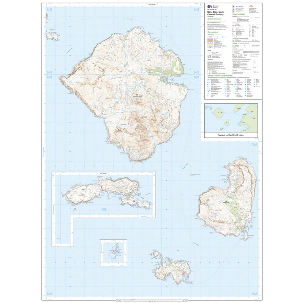 Explorer Active 397 Rum, Eigg, Muck, Canna & Sanday Map With Digital Version