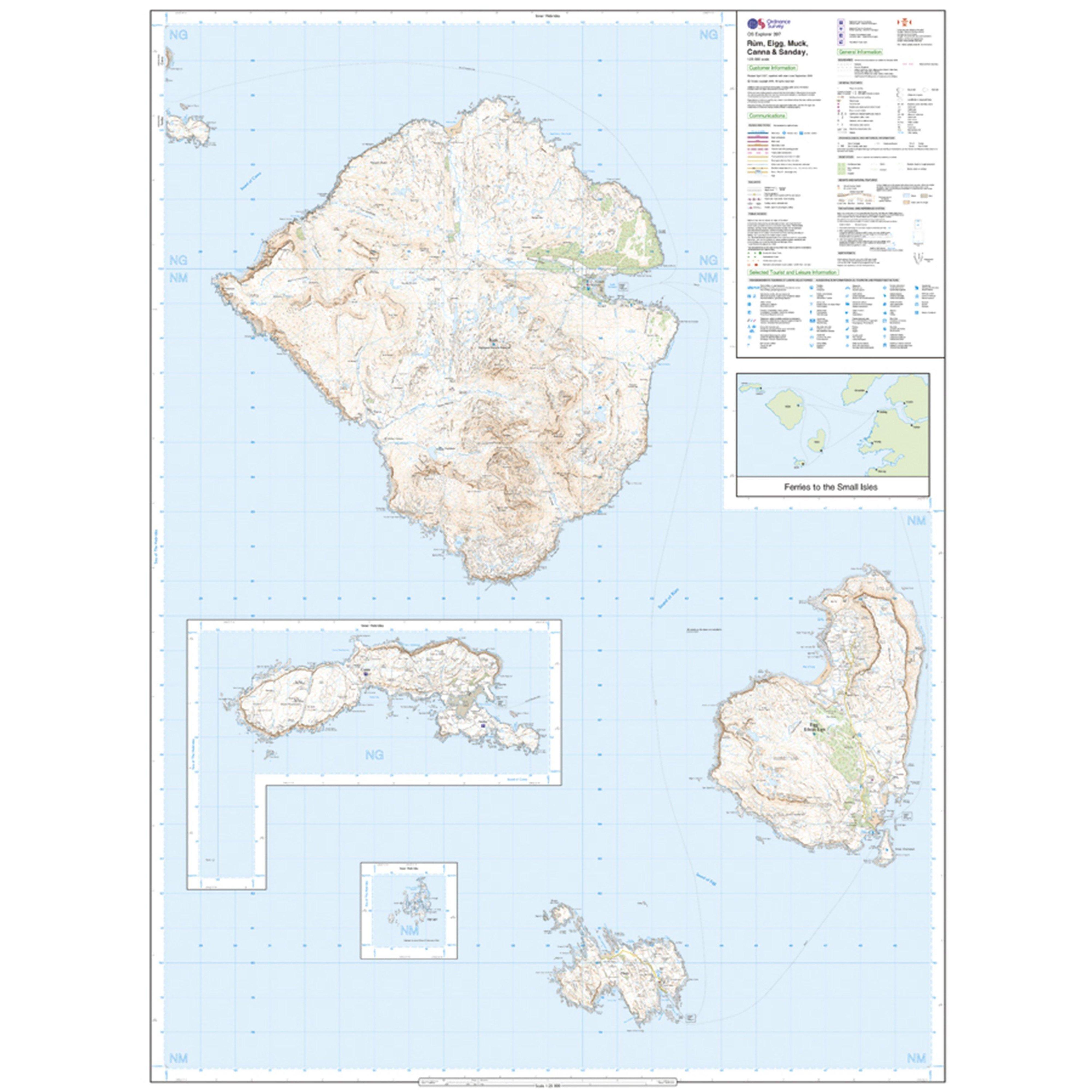 Explorer Active 397 Rum, Eigg, Muck, Canna & Sanday Map With Digital Version