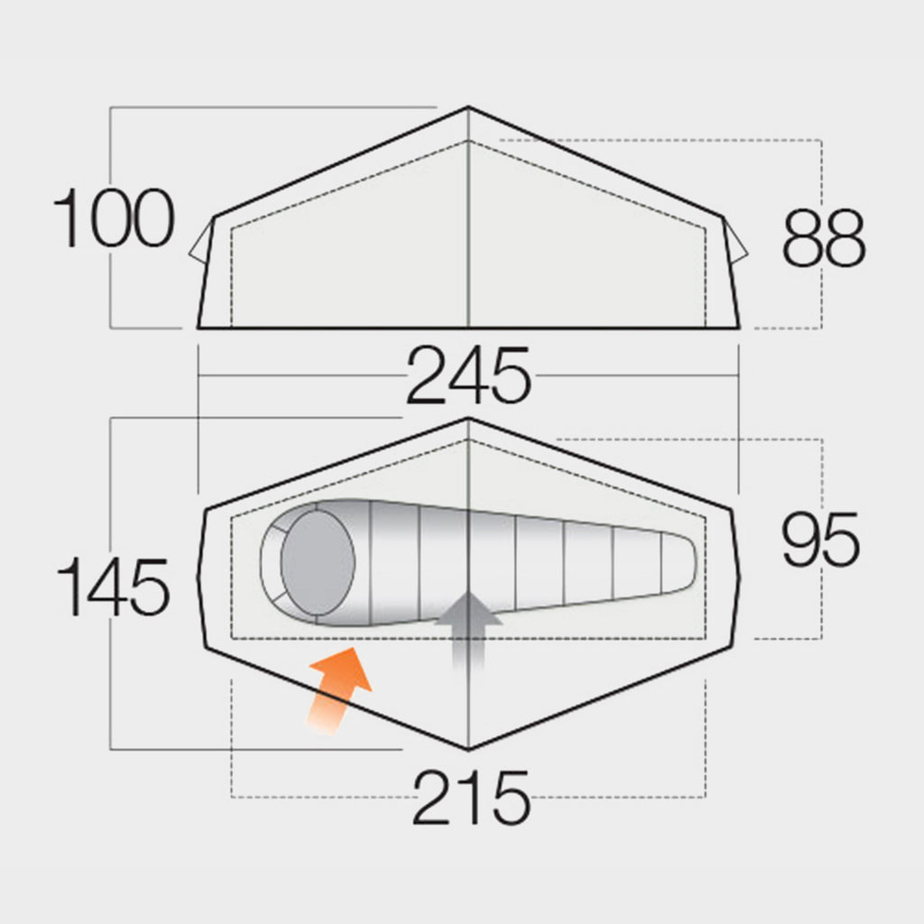 Nevis 100 1 Person Backpacking Tent