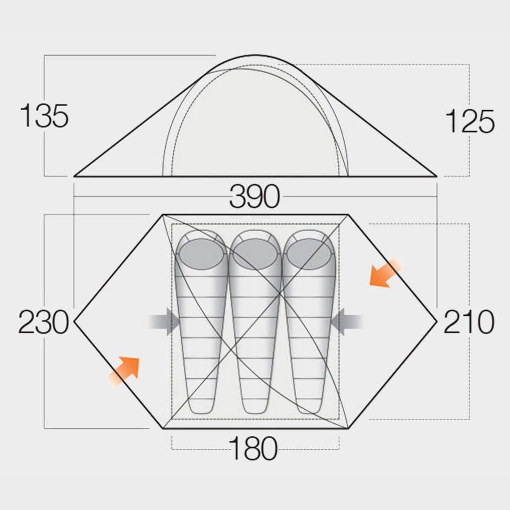 Halo Pro 300 3 Person Tent
