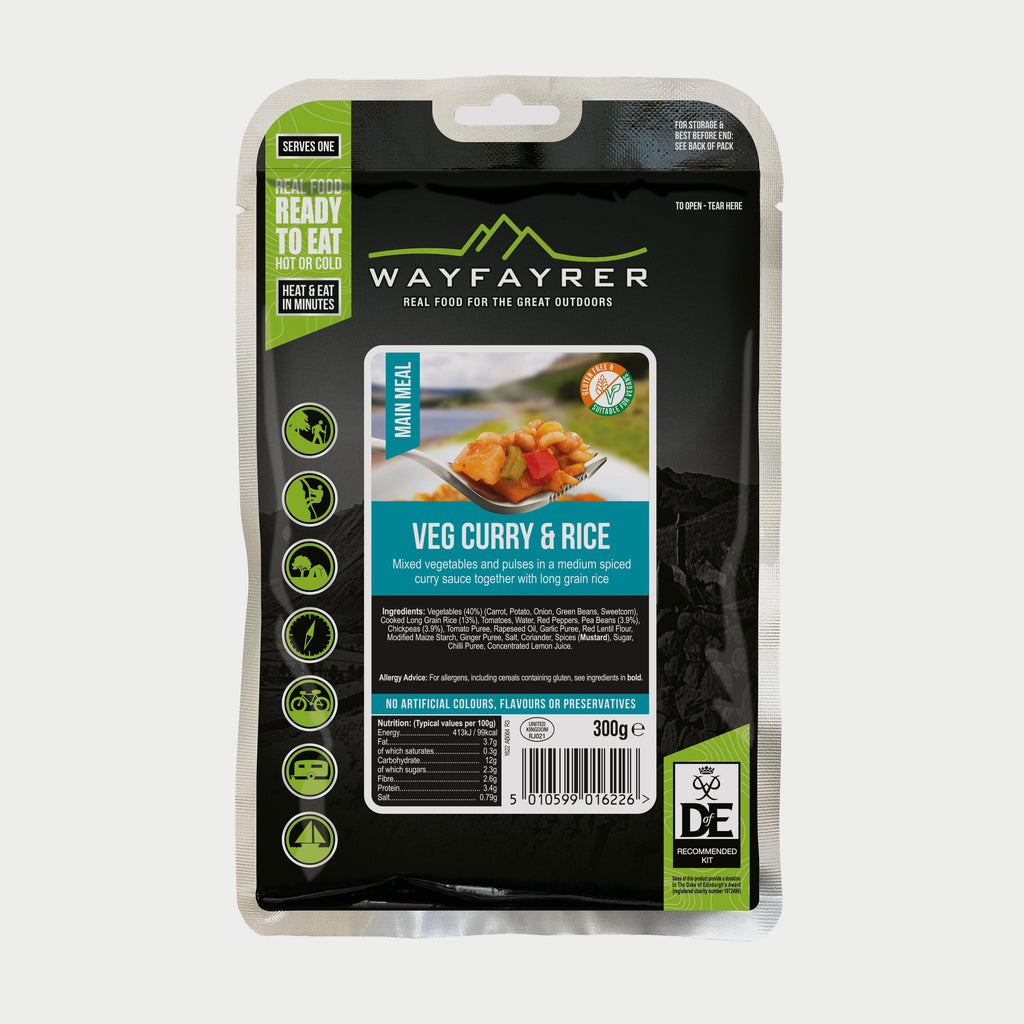 Vegetable Curry & Rice Ready-to-Eat Camping Food
