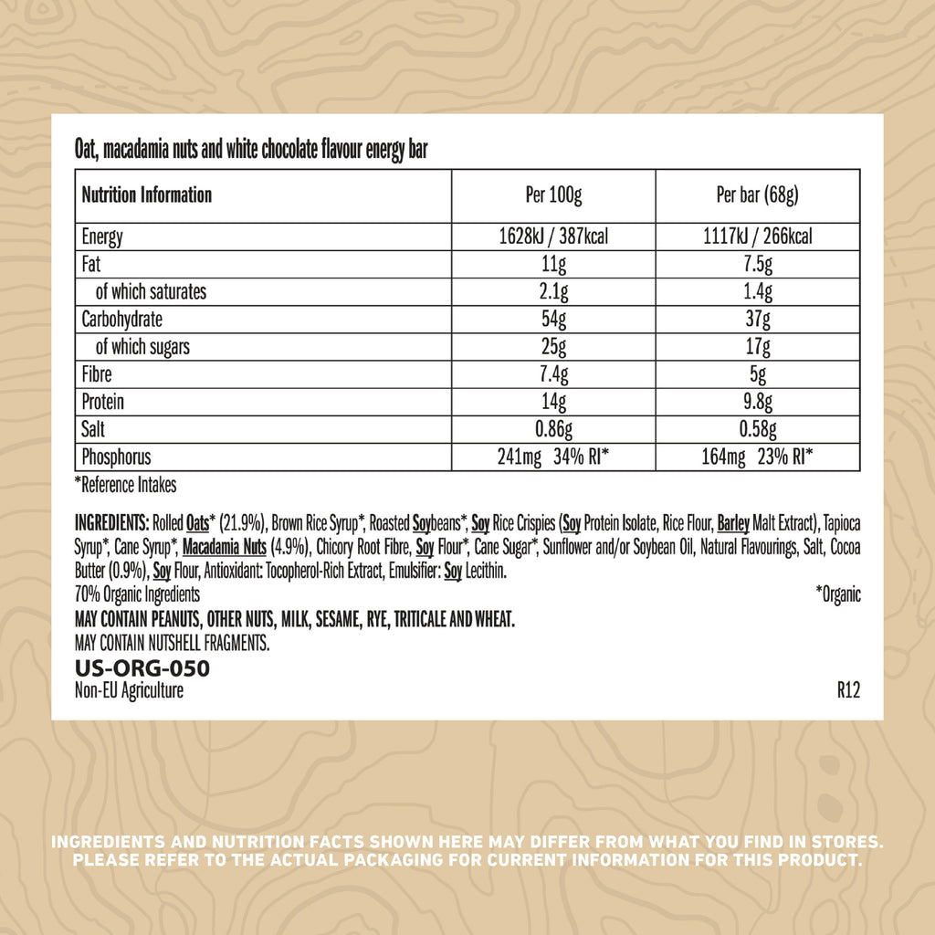 White Chocolate Macadamia Energy Bar