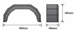 Mudguards 490 x 140mm