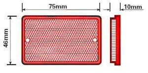 Red Oblong Reflector