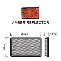 Amber Oblong Reflector