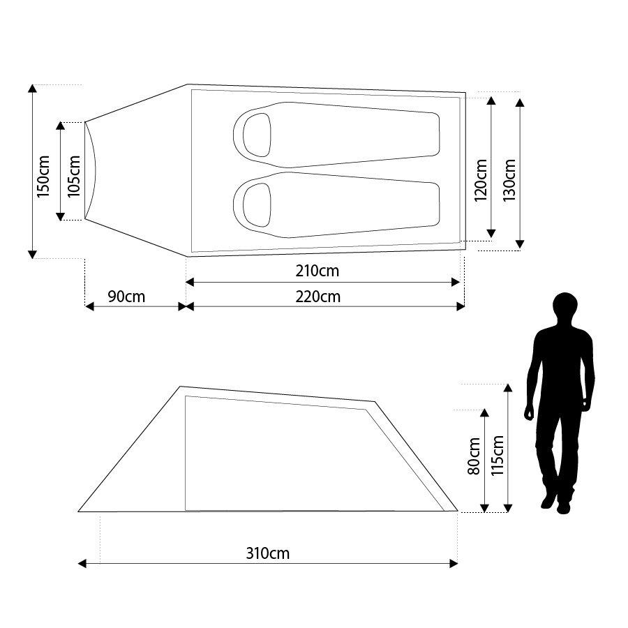 Backpacker DLX 2 Man Tent
