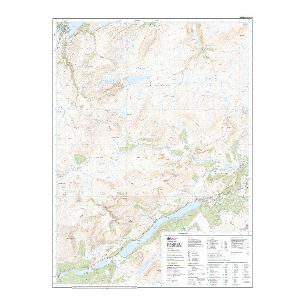 Explorer OL55 Loch Laggan & Creag Meagaidh Map With Digital Version
