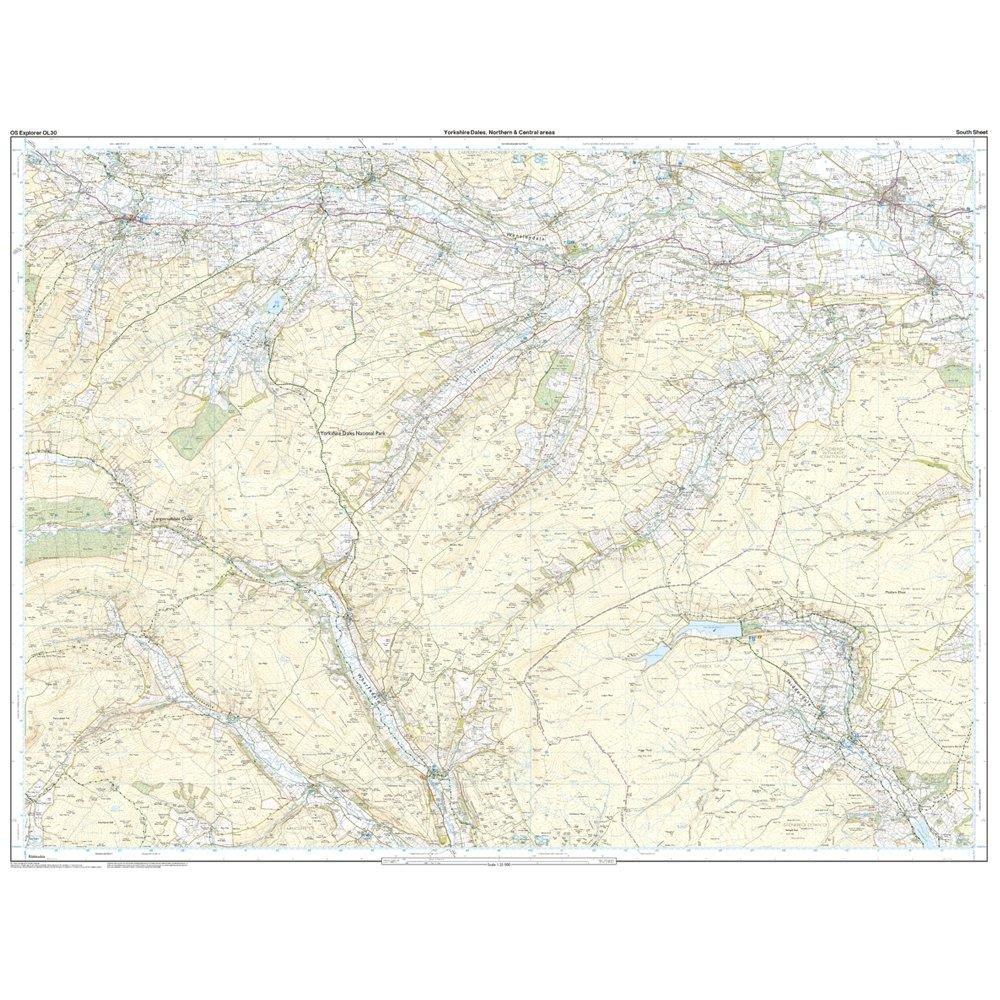 OL 30 Explorer Yorkshire Dales - Northern & Central Area Active Map