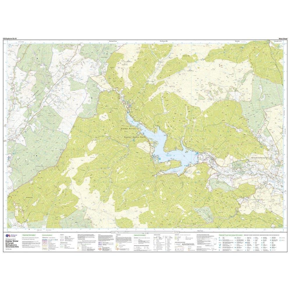 OS EXP OL 42 Active Kielder Water Forest Map