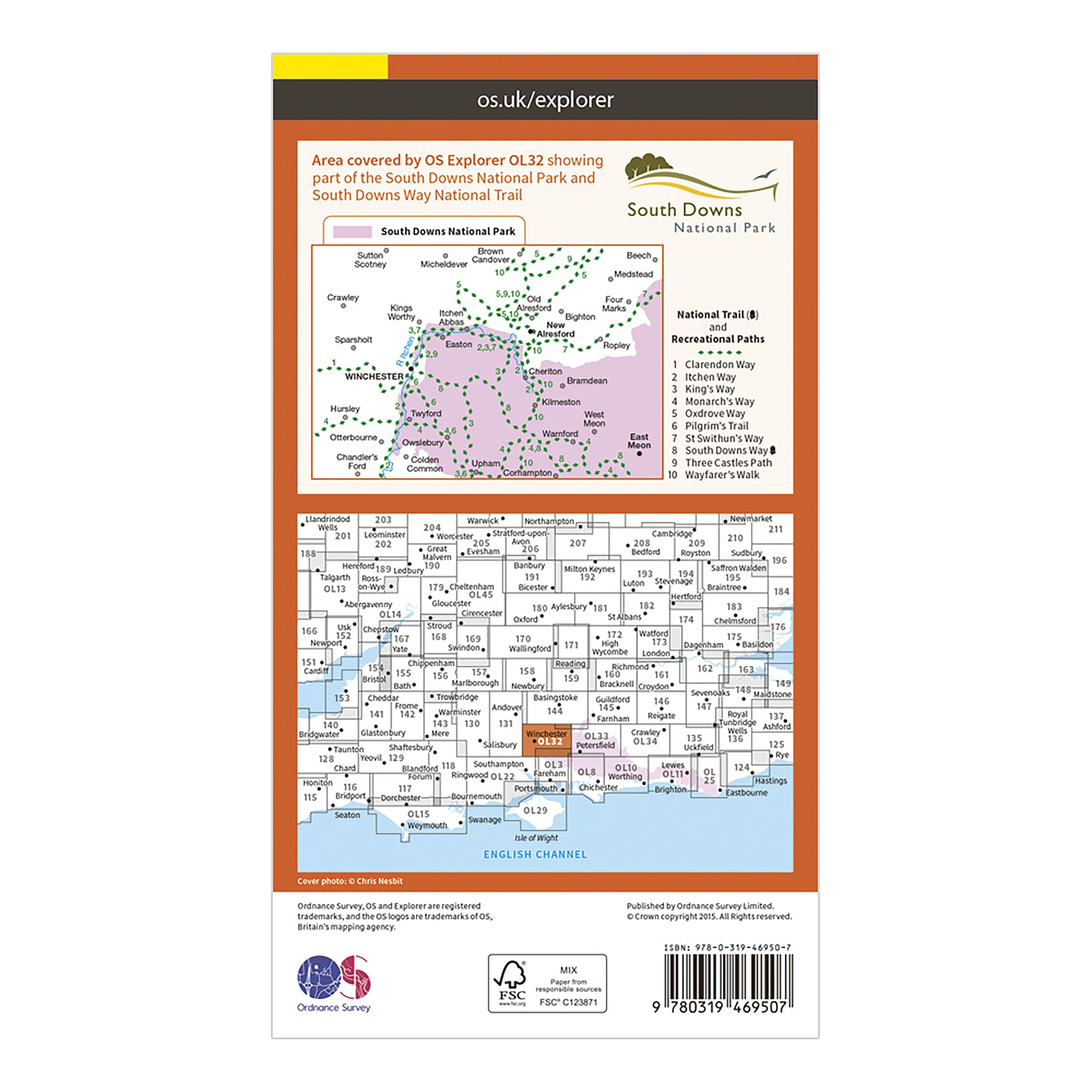 Explorer Active OL32 Winchester, New Alresford & East Meon Map