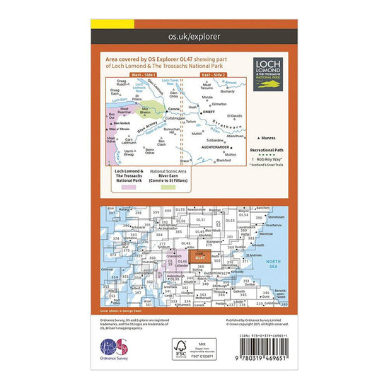 Explorer Active OL47 Crieff, Comrie & Glen Artney Map With Digital Version