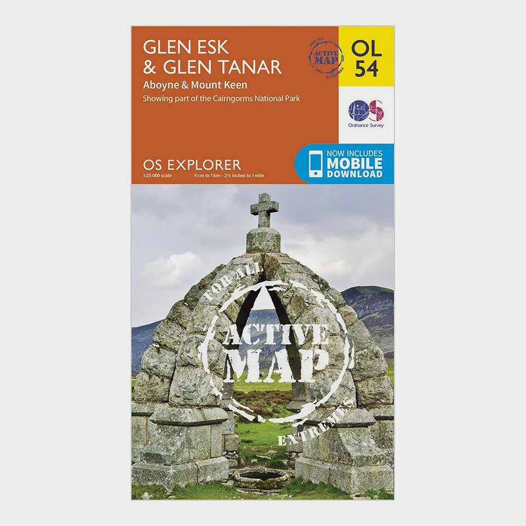 Explorer Active OL54 Glen Esk & Glen Tanar Map With Digital Version