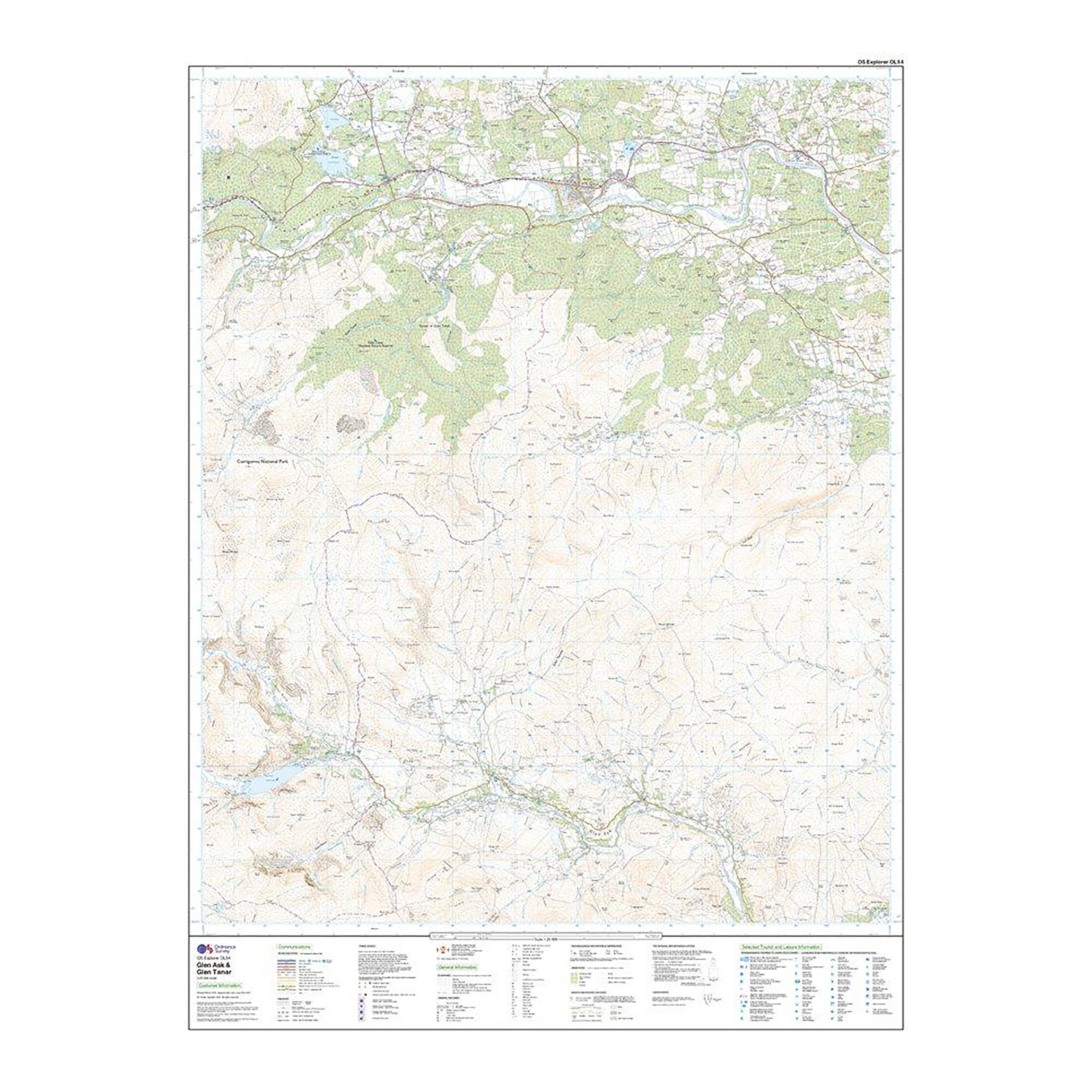 Explorer Active OL54 Glen Esk & Glen Tanar Map With Digital Version