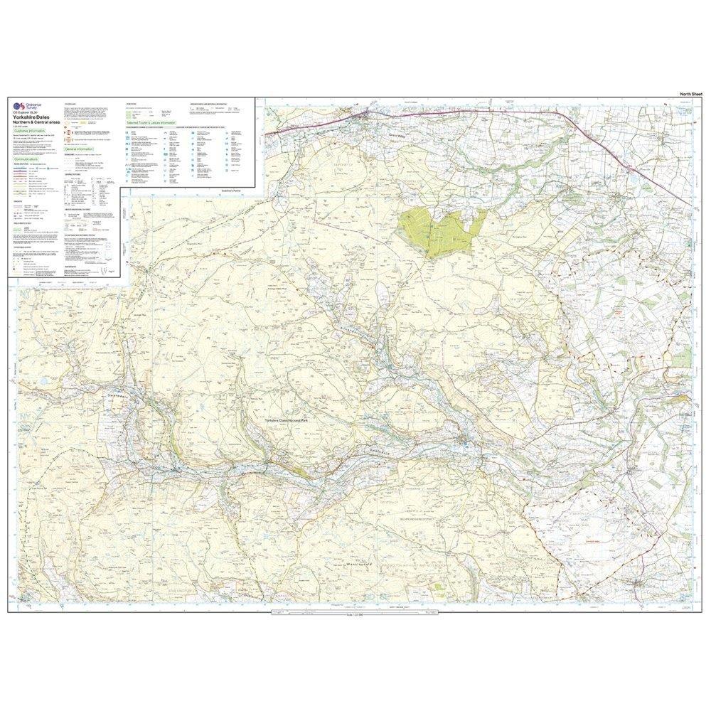 Explorer OL30 Yorkshire Dales - Northern & Central Areas Map With Digital Version