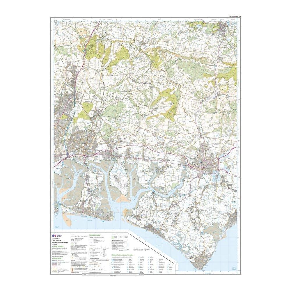 Explorer OL8 Chichester, South Harting & Selsey Map With Digital Version