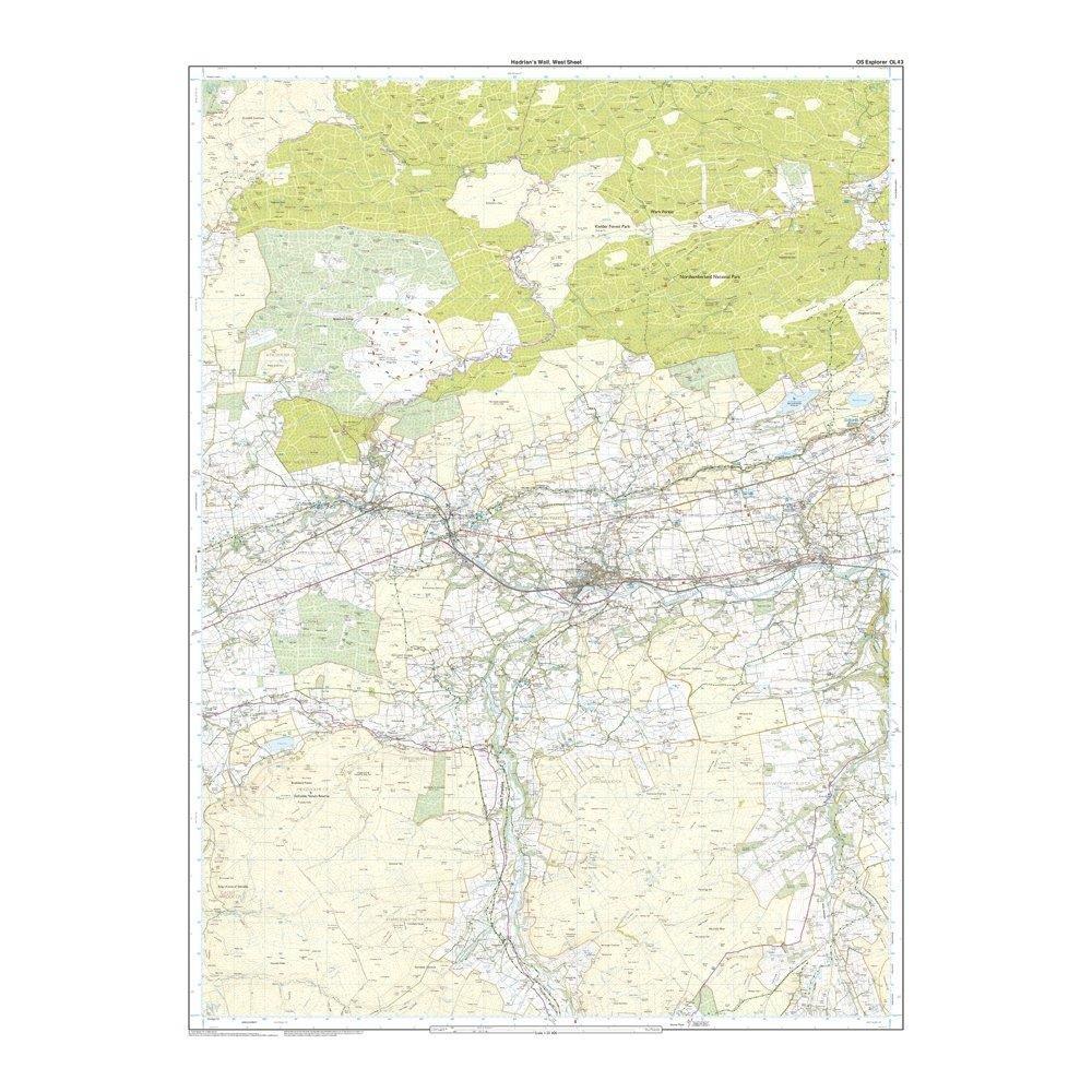 Explorer OL43 Hadrian's Wall Map With Digital Version