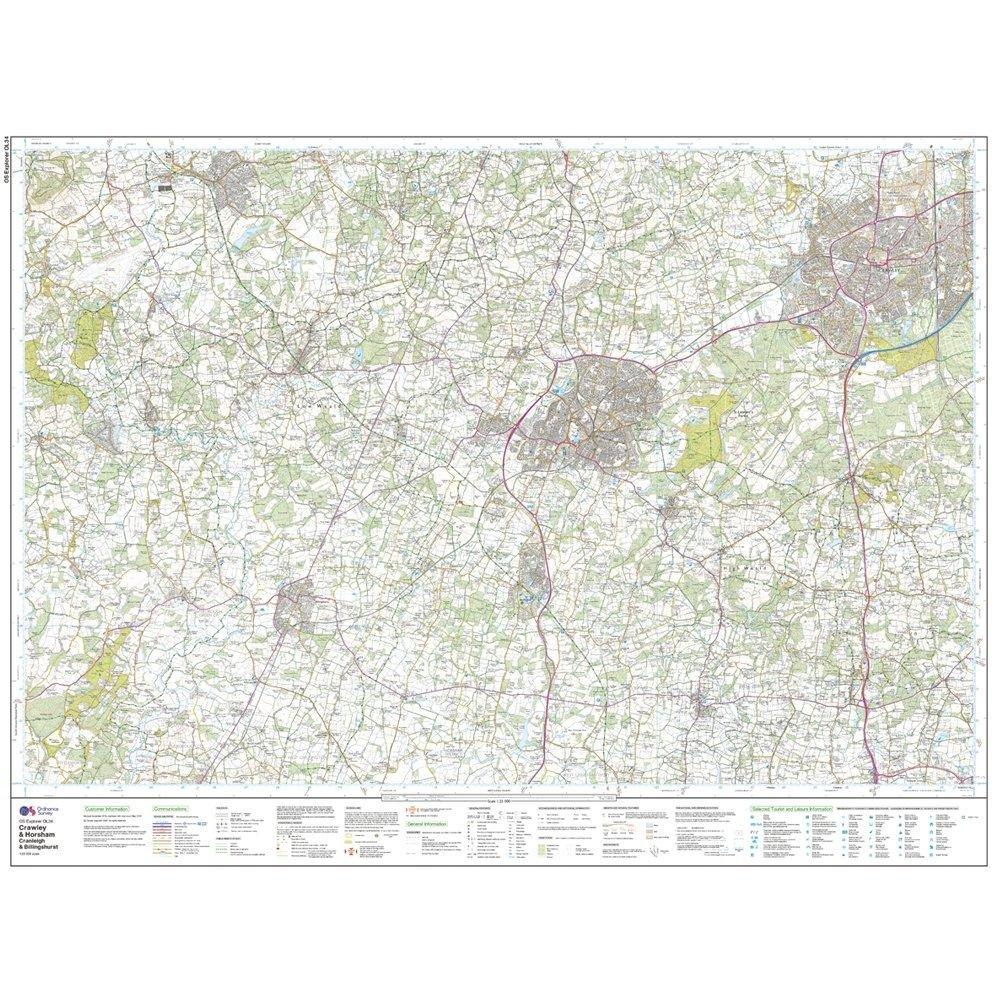 Explorer OL 34 Crawley & Horsham Map