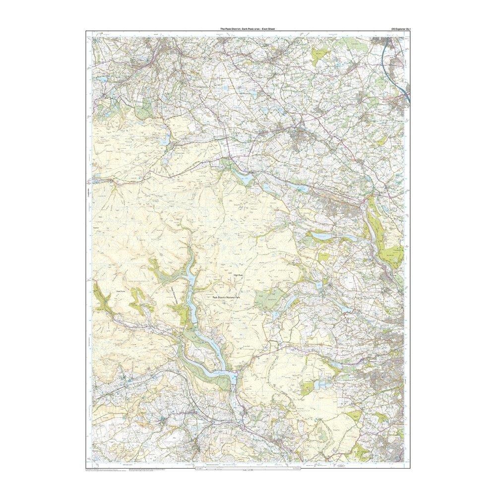 Explorer Active OL1 The Peak District - Dark Peak Area Map