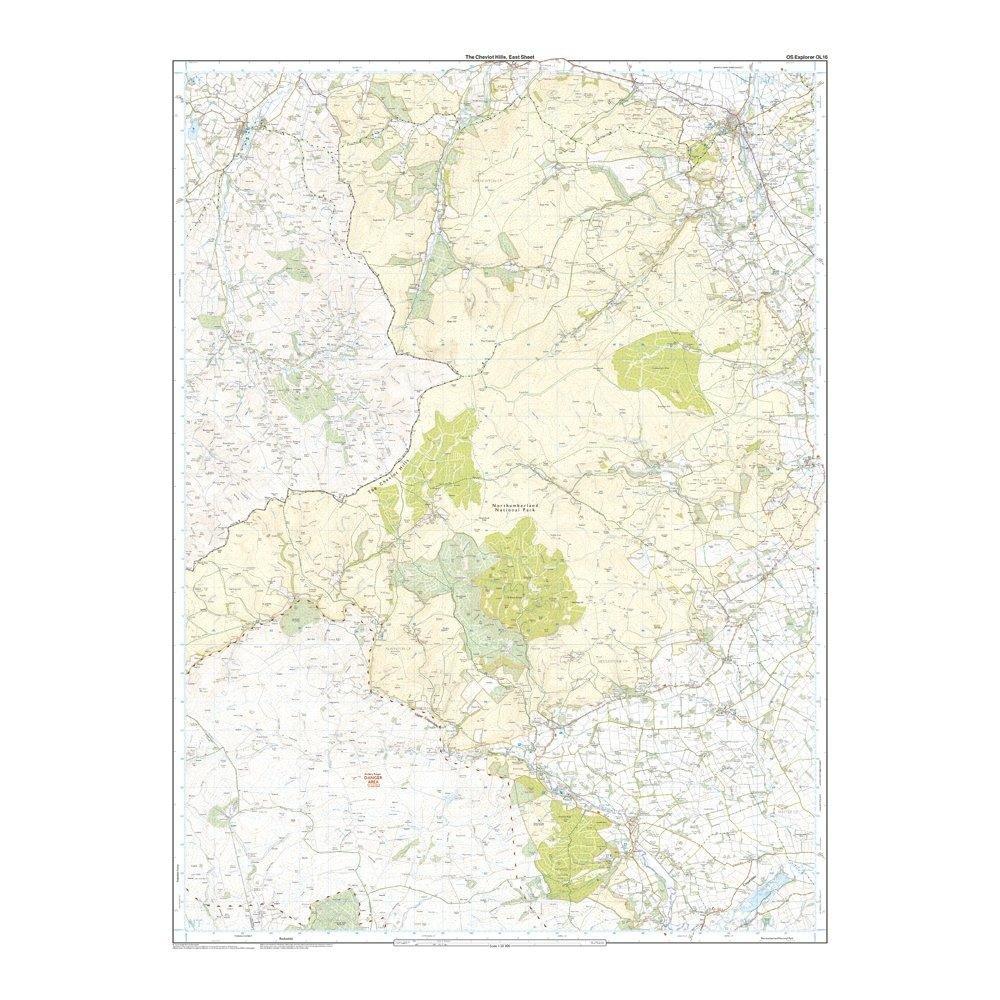 Explorer OL16 The Cheviot Hills Map