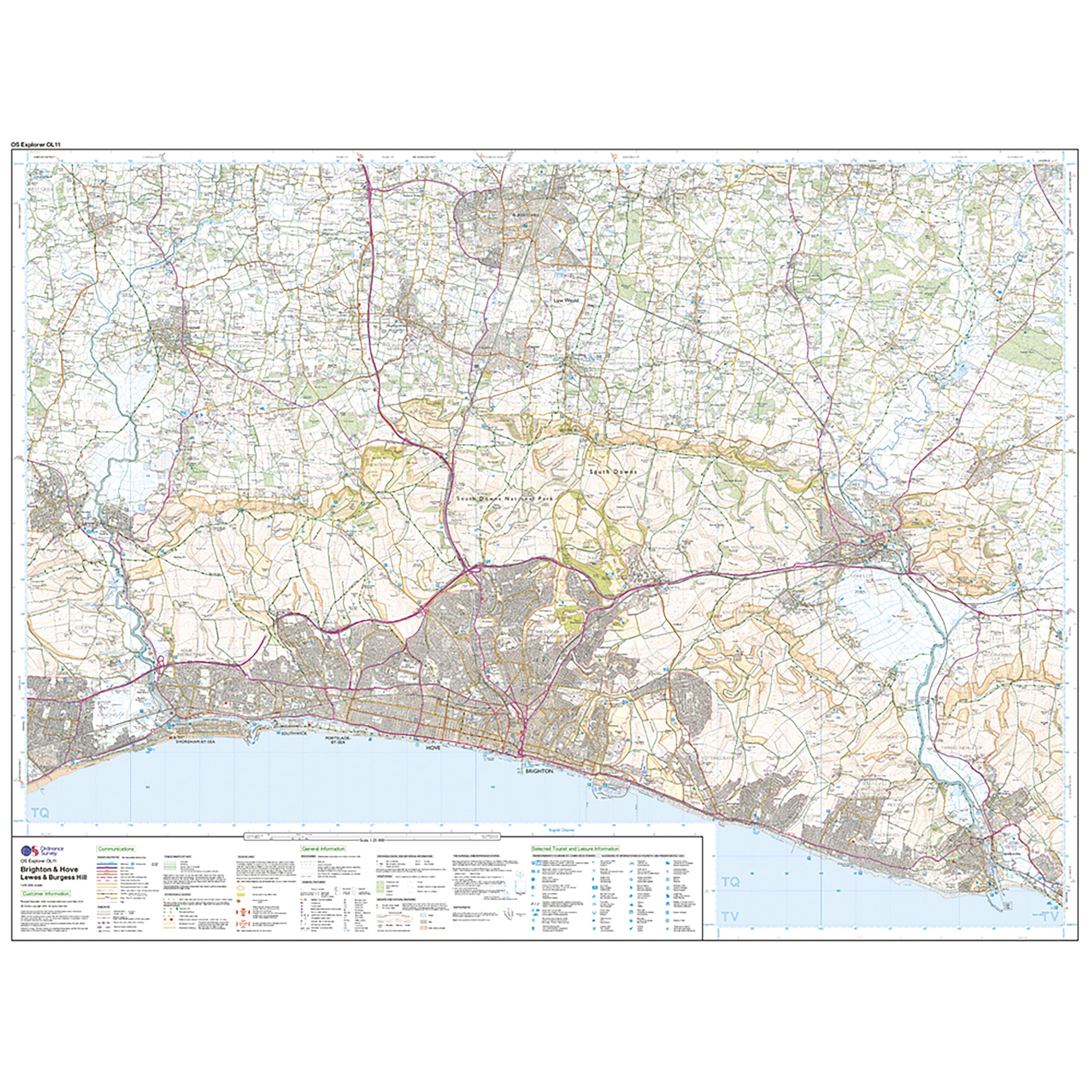 Explorer Active OL 11 Brighton & Hove Map