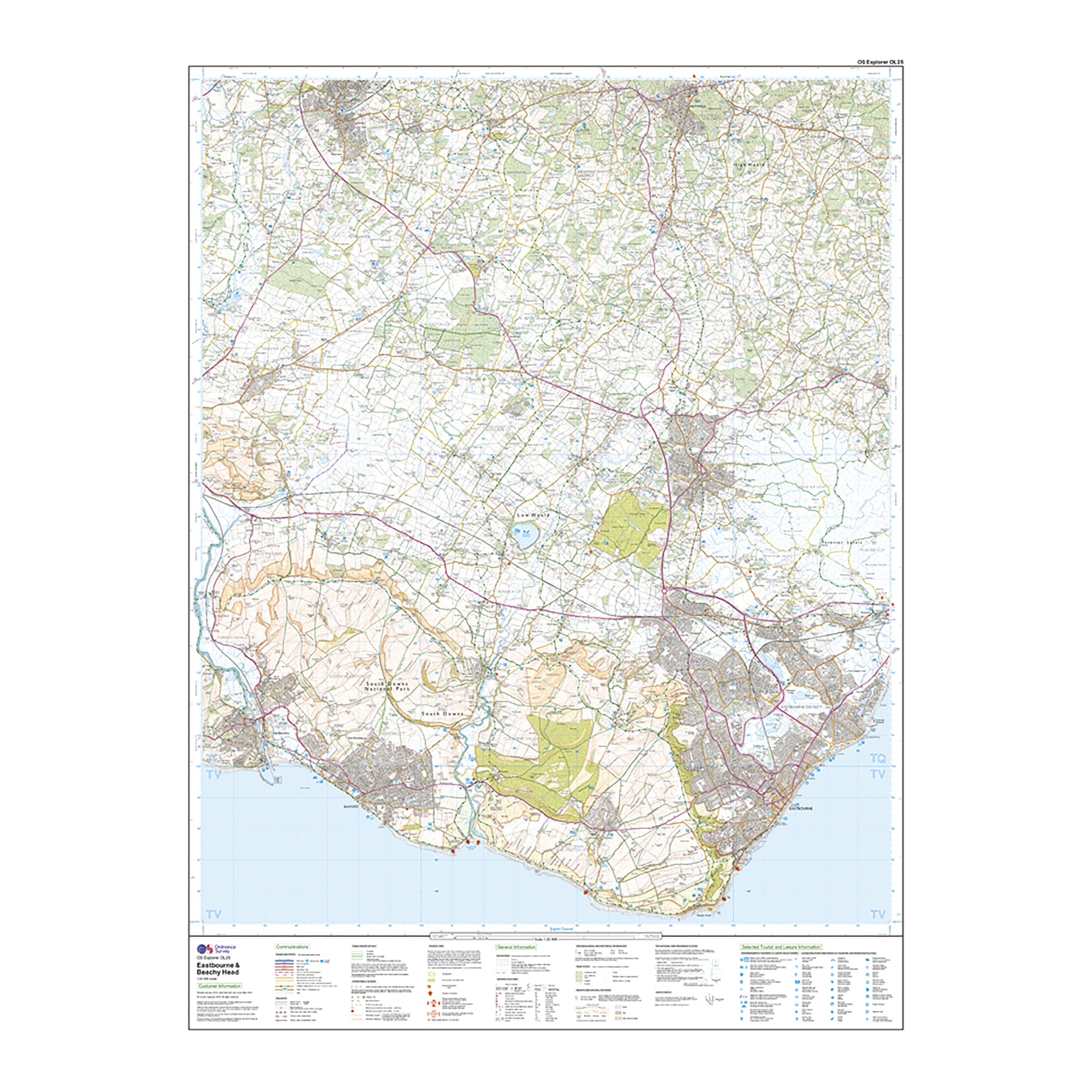 Explorer Active OL 25 Eastbourne & Beachy Head Map