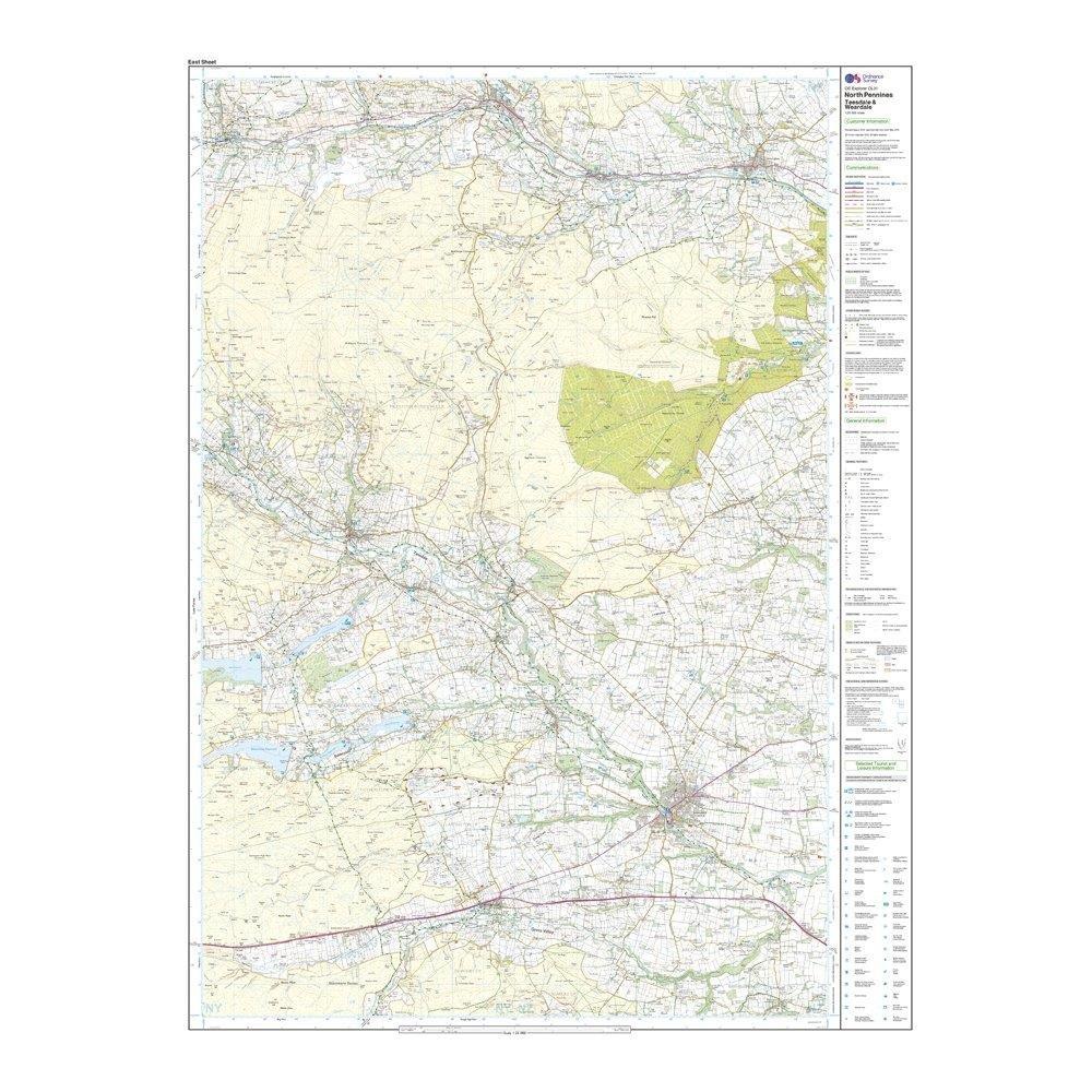 Explorer Active OL 31 North Pennines - Teesdale & Weardale Map