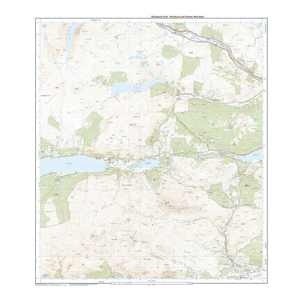 Explorer OL 49 Pitlochry  Loch Tummel Map