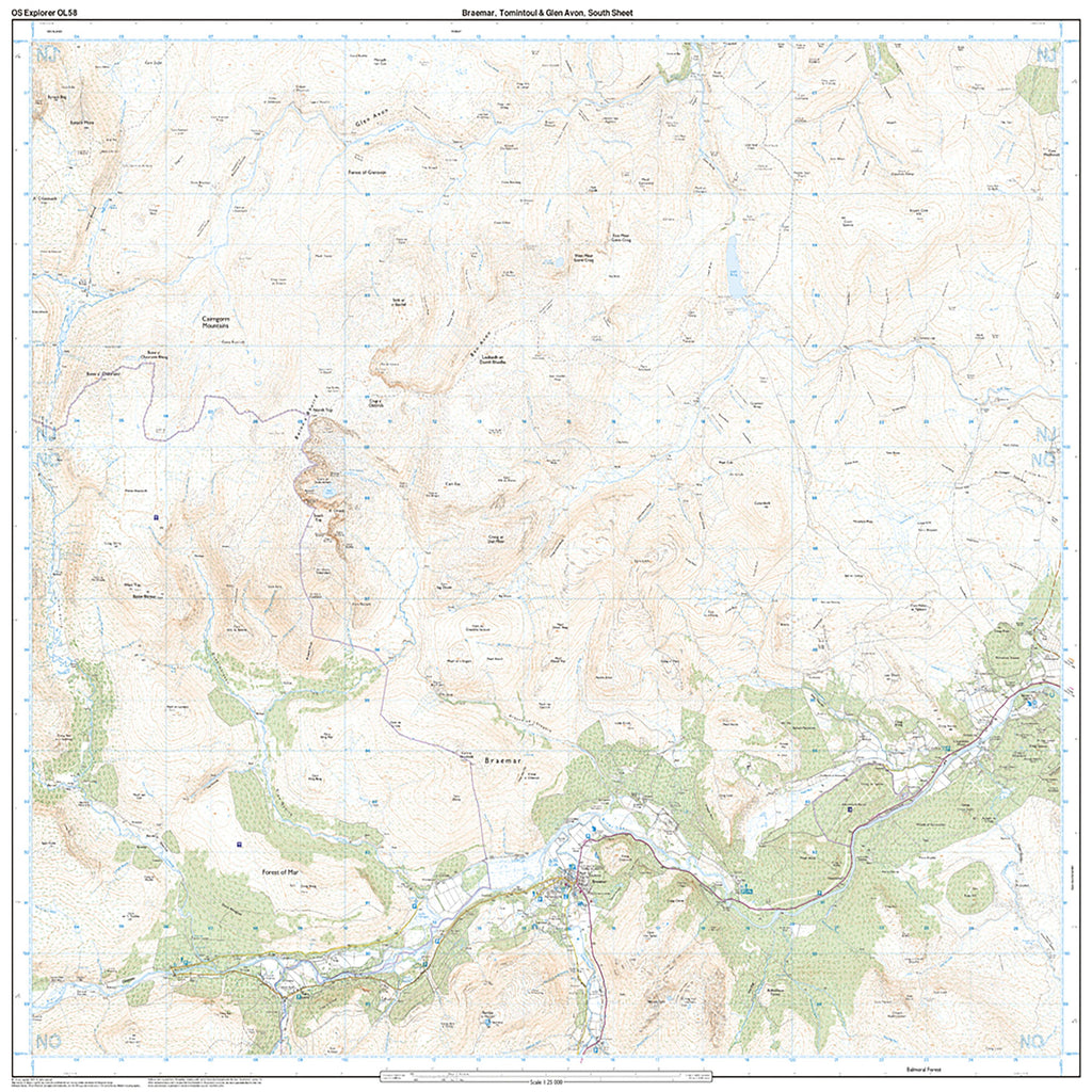 Explorer Active OL 58 Braemar, Tomintoul & Glen Avon Map