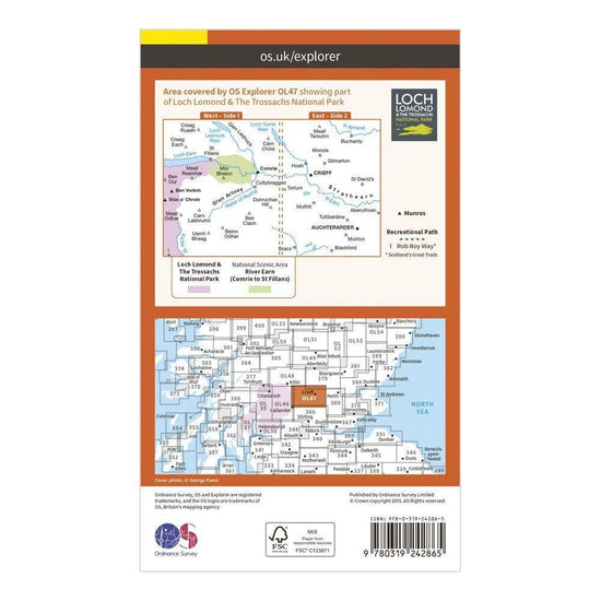 Explorer OL 47 Crieff Comrie  Glen Artney Map