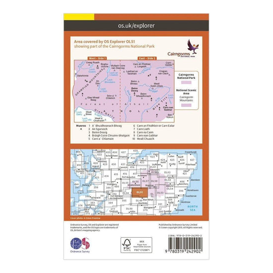 Explorer OL51 Atholl Map With Digital Version