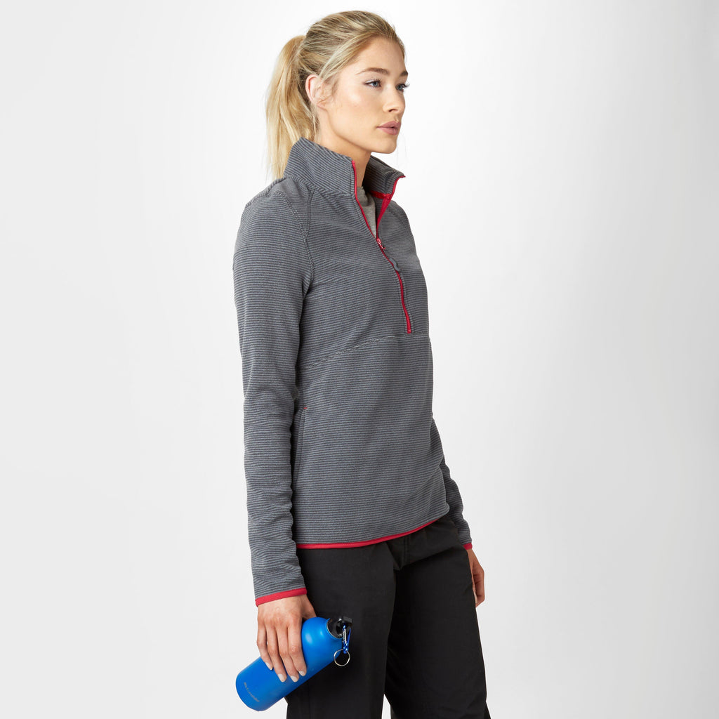 Women's Striped Half-Zip Fleece