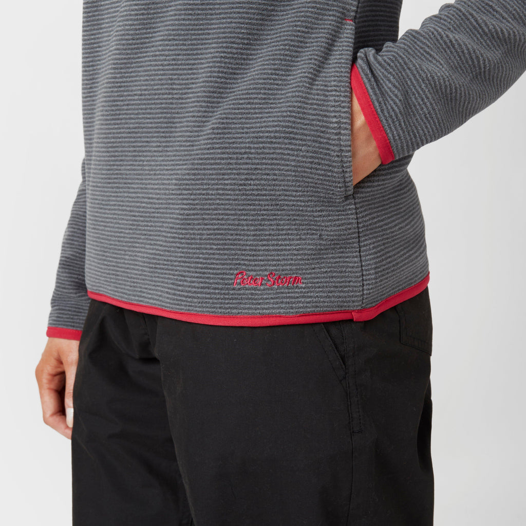 Women's Striped Half-Zip Fleece