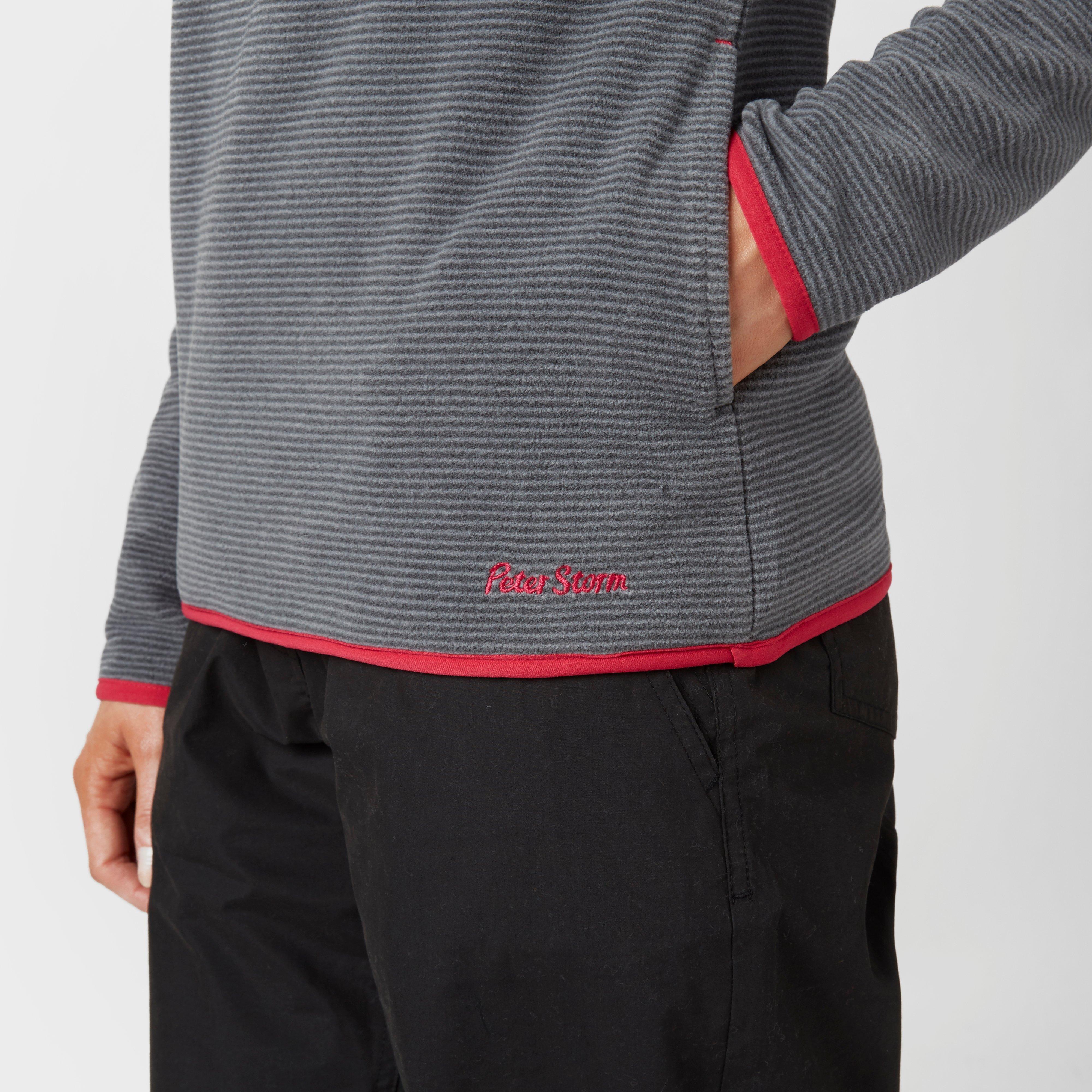 Women's Striped Half-Zip Fleece