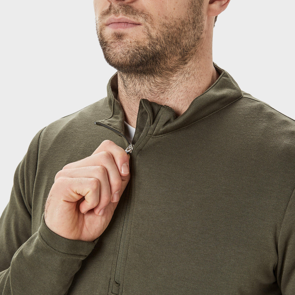 Mens' Long-sleeve Thermal Zip Top
